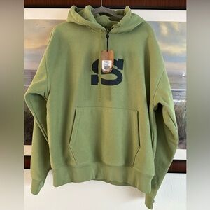 Stussy Letterman Hoodie Moss Green 
L Unisex NWT